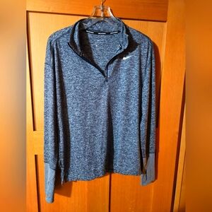 Women's Nike 1/4 zip running dri fit navy Heather top